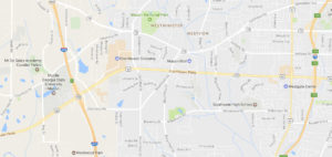 Google Maps screenshot of Eisenhower Road in Macon GA